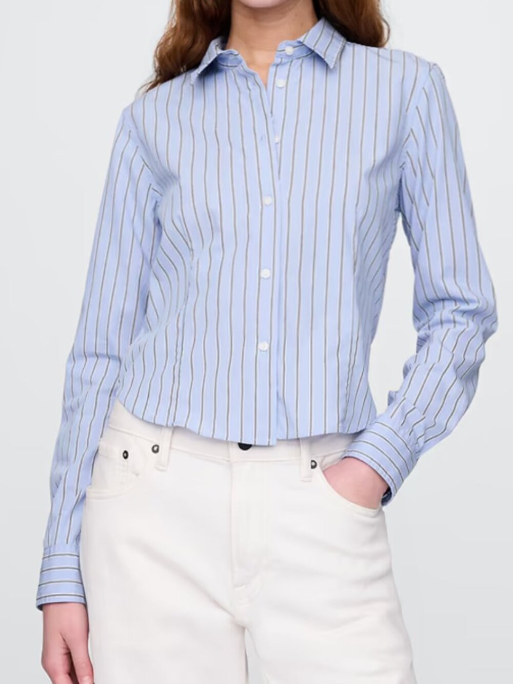 Gap Organic Cotton Fitted Crop Shirt